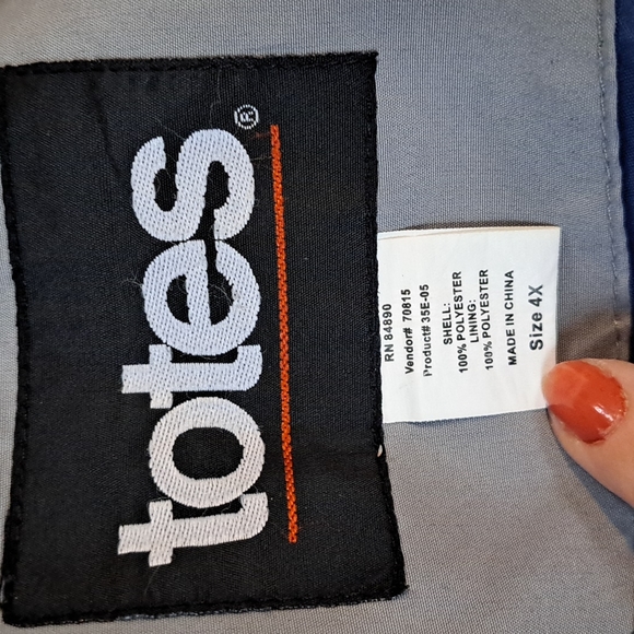 Totes Blue/Gray Lightweight Jacket. Size 4X - Picture 10 of 10